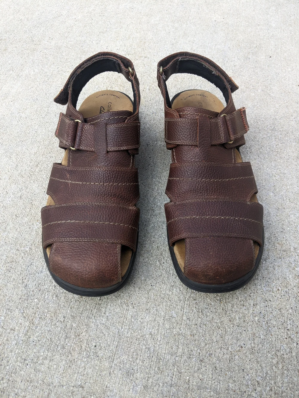 Clarks Brown Leather Men's Fisherman Sandals